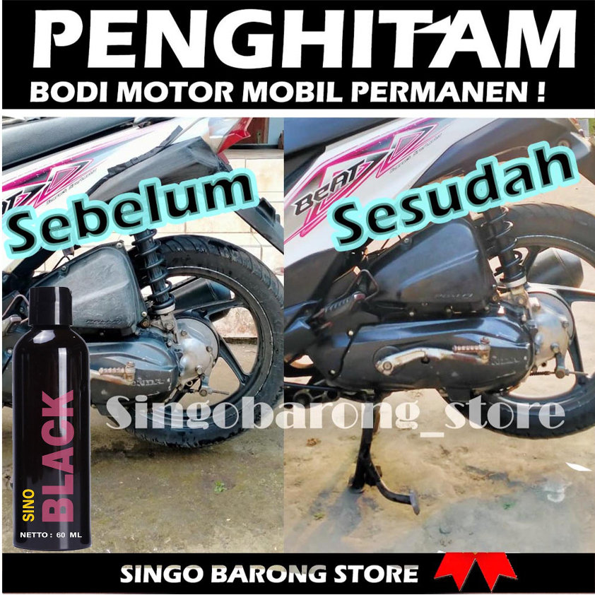 Jual SINO BLACK Penghitam Body Bodi Motor Mobil Kasar Permanen 100