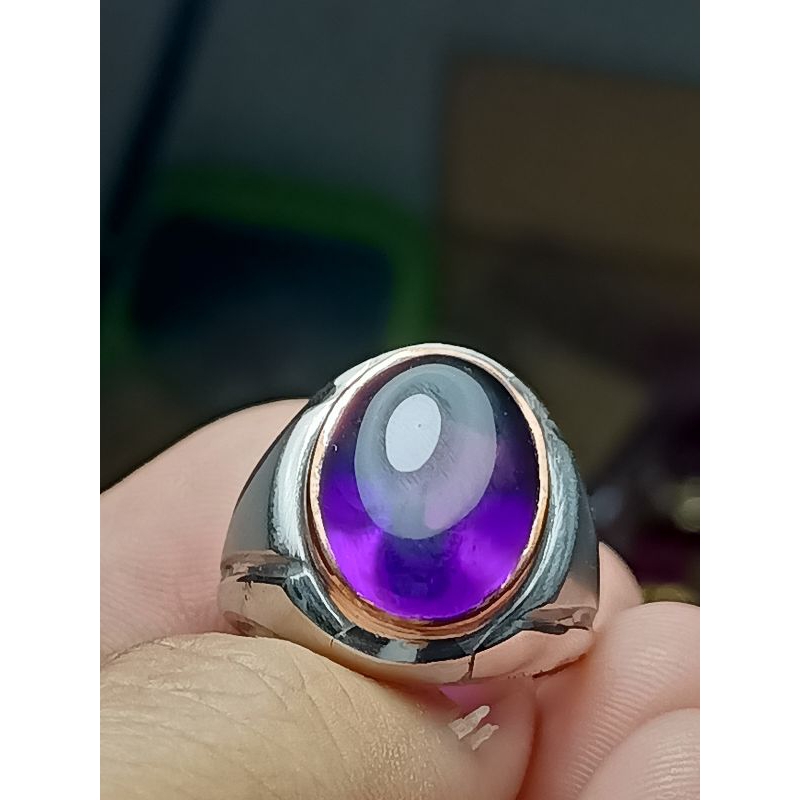 Jual Batu Cincin Kecubung Tanjung Bintang Ring Monel Handmade Shopee