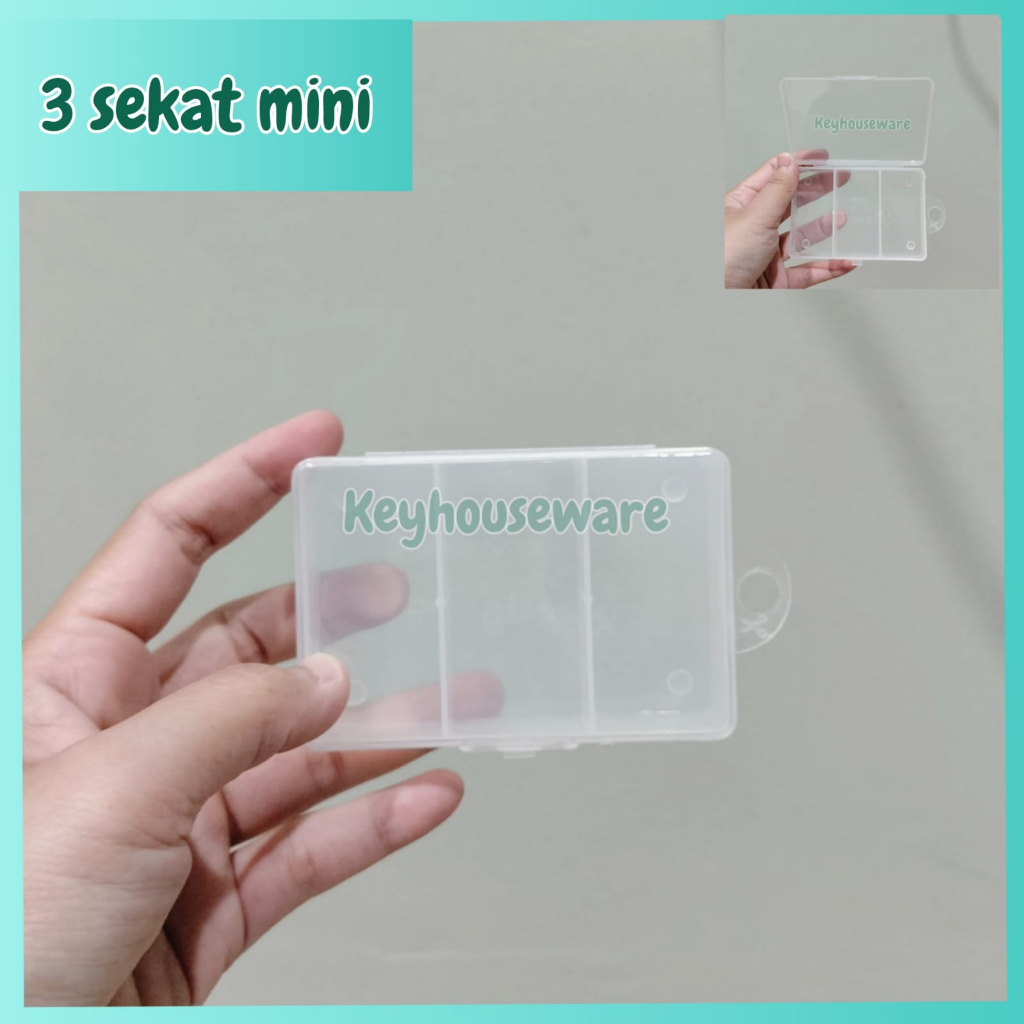 Jual Kotak Plastik Sekat Mini Kotak Obat Kotak Manik Manik