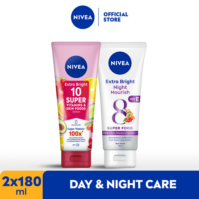 Jual Nivea Body Serum Extra White Day Night Super Vitamin