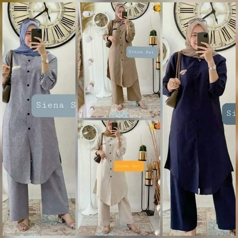 Jual Siena Set Tunik Model Cantik Kekinian Kain Premium Shopee Indonesia