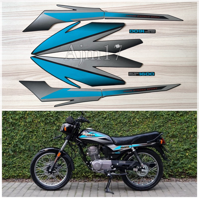 Jual Stiker Striping Gl Pro Hitam Biru Shopee Indonesia