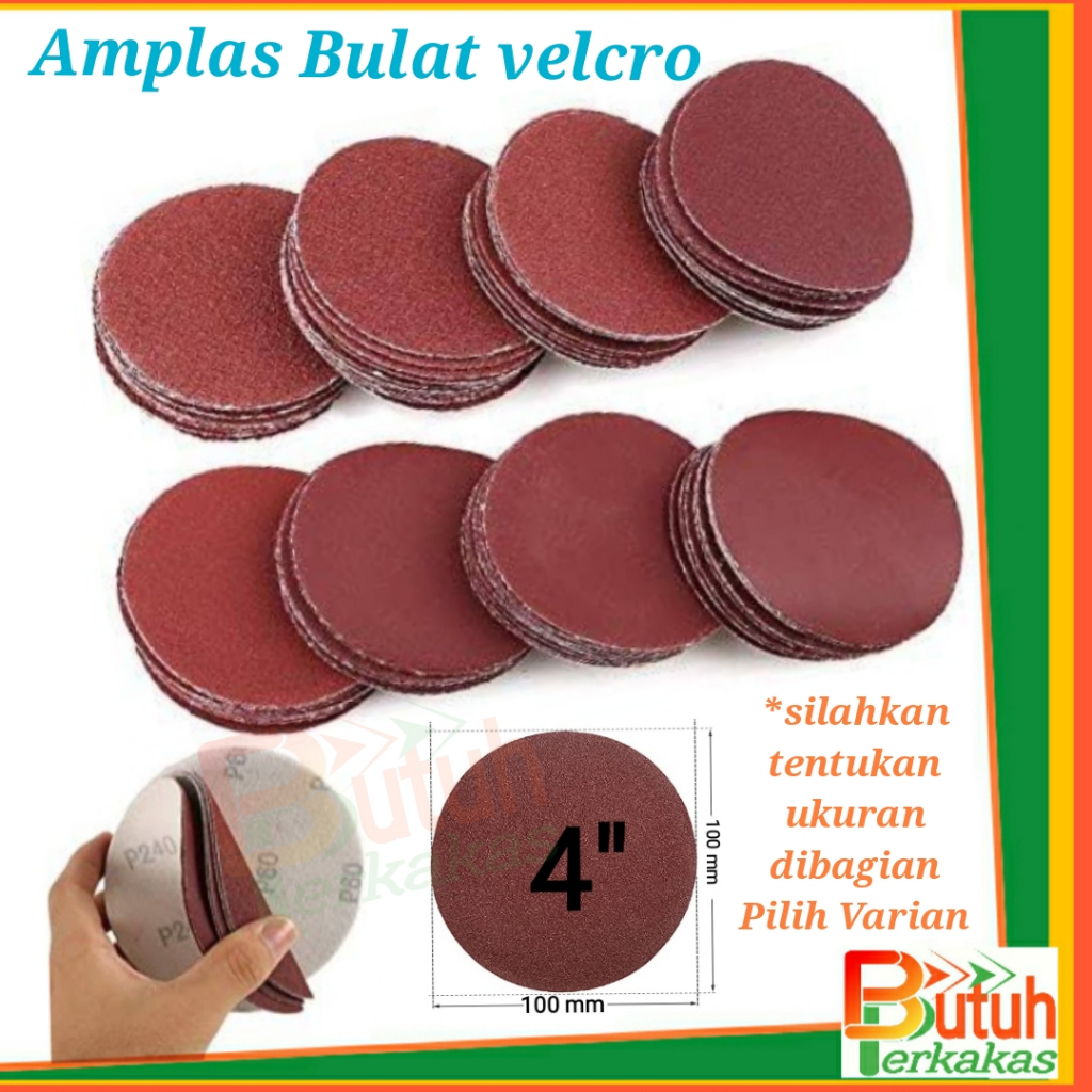 Jual Amplas Bulat Velcro Amplas Bulat 4 Inchi Amplas Bulat Tempel