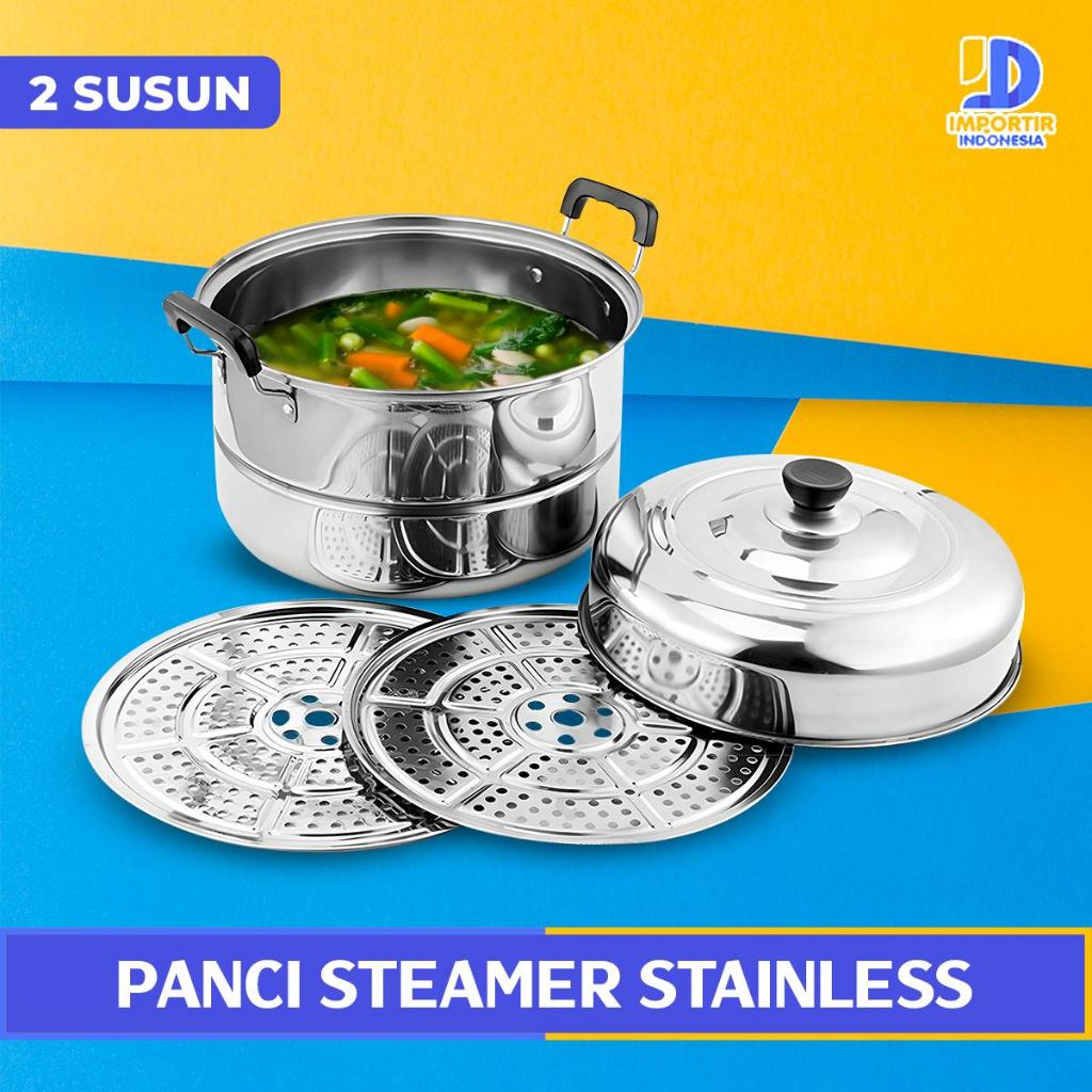 Jual Importir Panci Kukusan Steamer Stainless Tingkat Model Standar