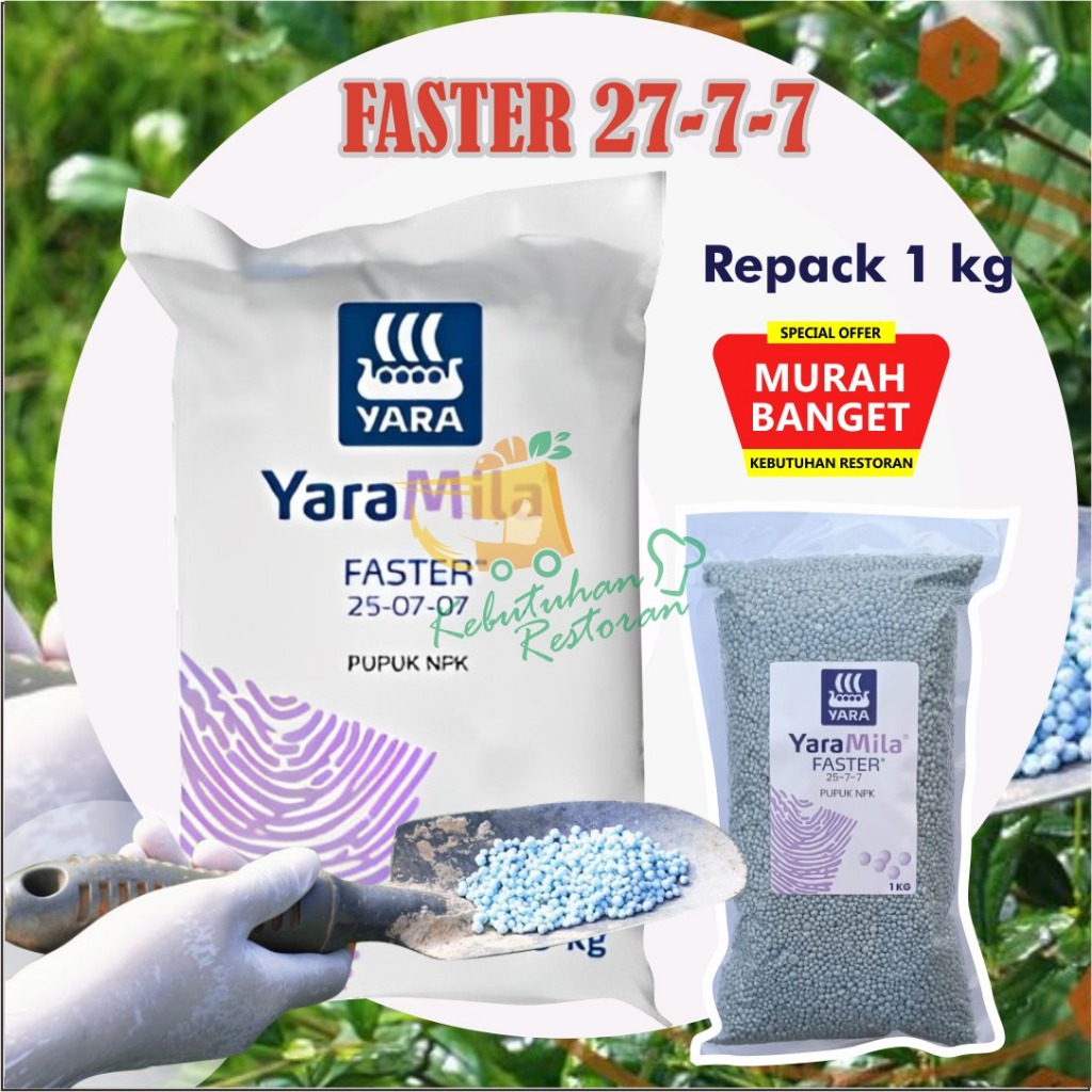 Jual 1kg Pupuk NPK 25 7 7 Yara Mila Faster YaraMila Pertumbuhan