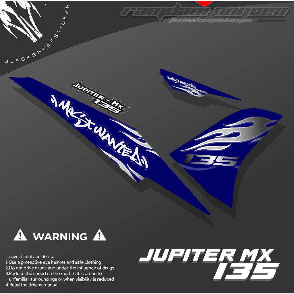 Jual STRIPING JUPITER MX NEW STIKER MX NEW 135 STRIPING JUPITER MX