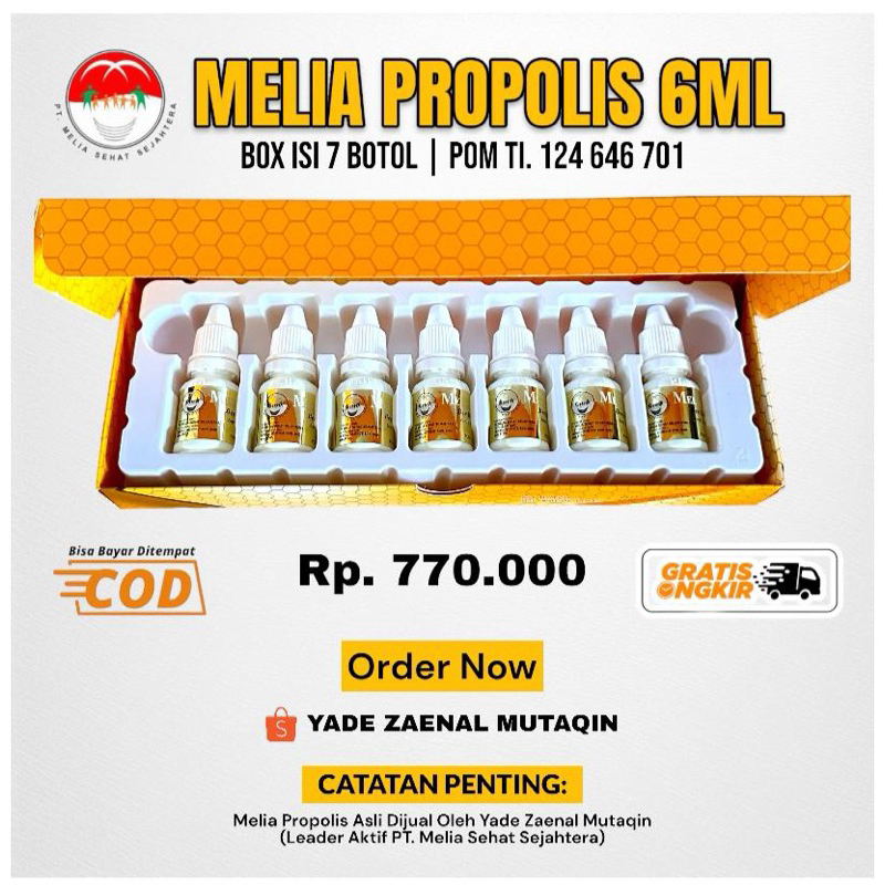 Jual Melia Propolis Ml Perbox Isi Botol Propolis Asli Pt Melia