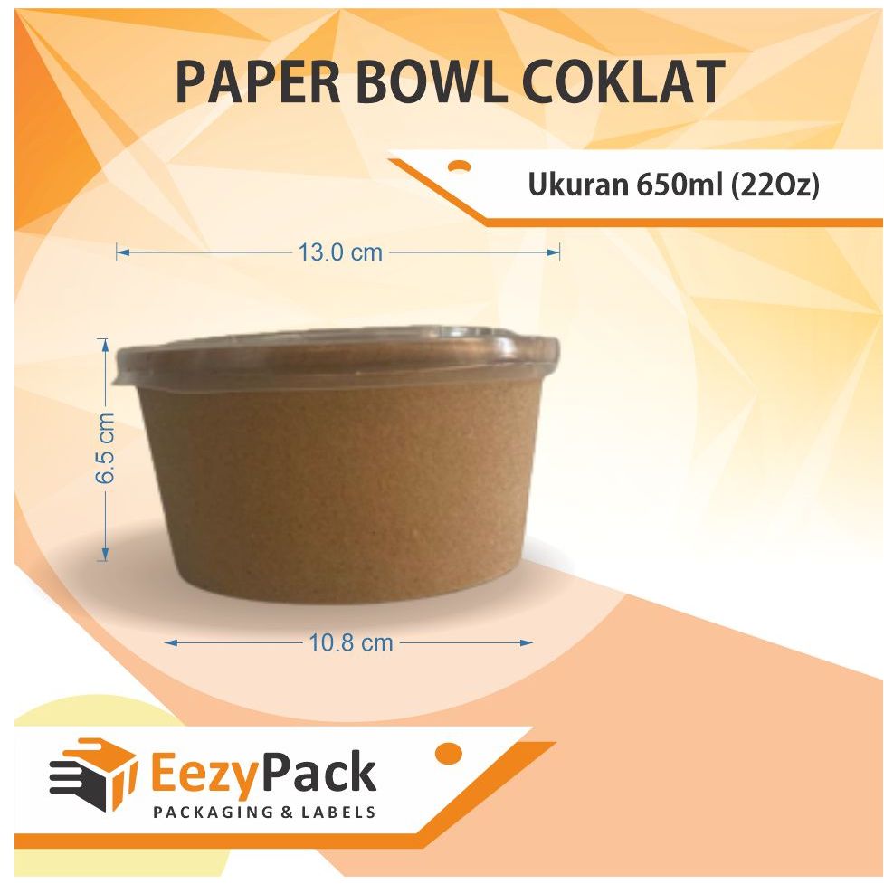 Jual Paper Bowl Tutup All Size Mangkok Kertas Paper Bowl Kraft