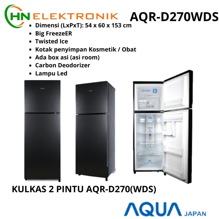 Jual Kulkas Aqua Pintu Aqr D Ds Shopee Indonesia