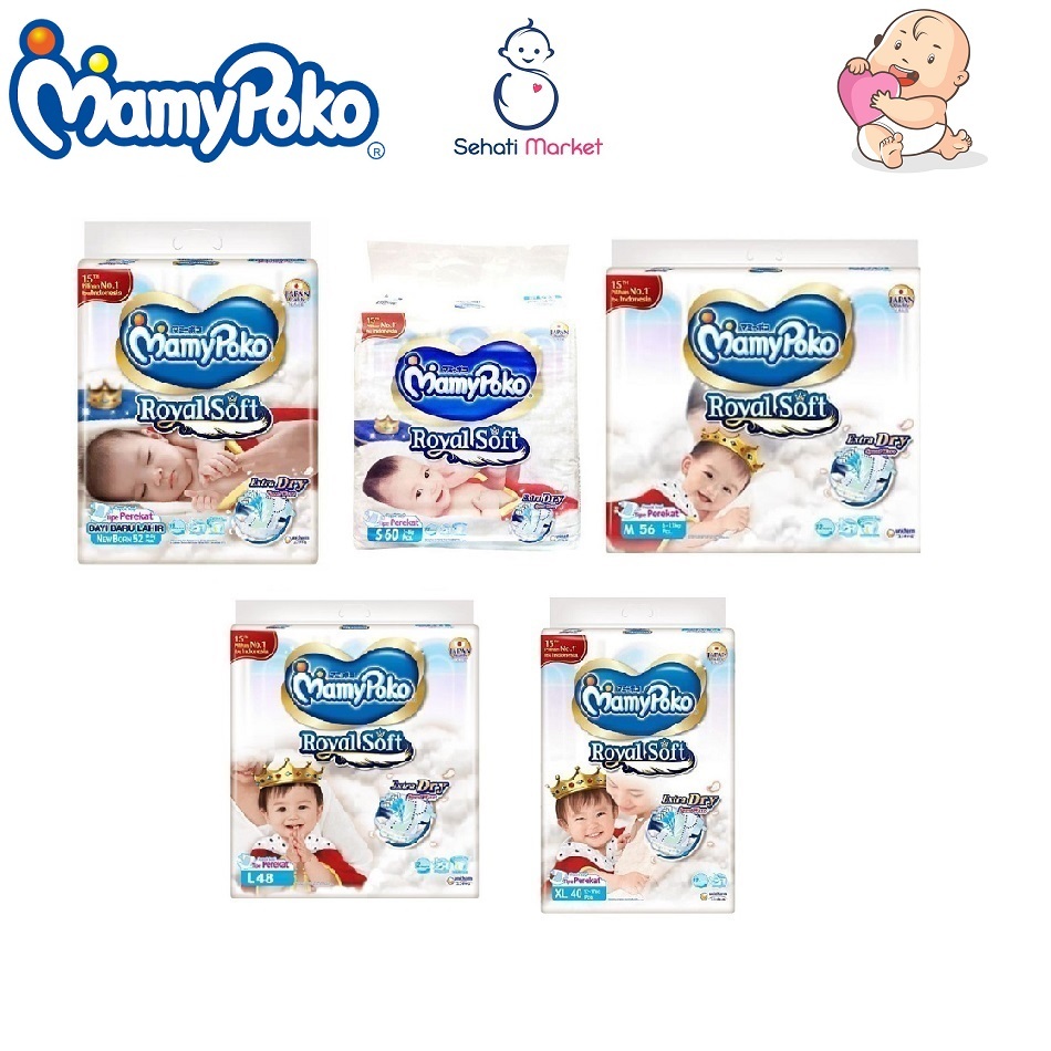 Jual Mamypoko Perekat Tape Extra Dry Extra Soft Royal Soft S M L