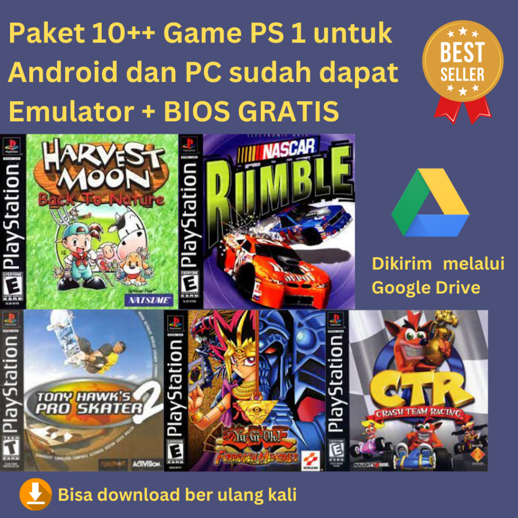 Jual Isi 10 Game PS 1 Nostalgia Bisa Dimainkan Di Android Dan PC