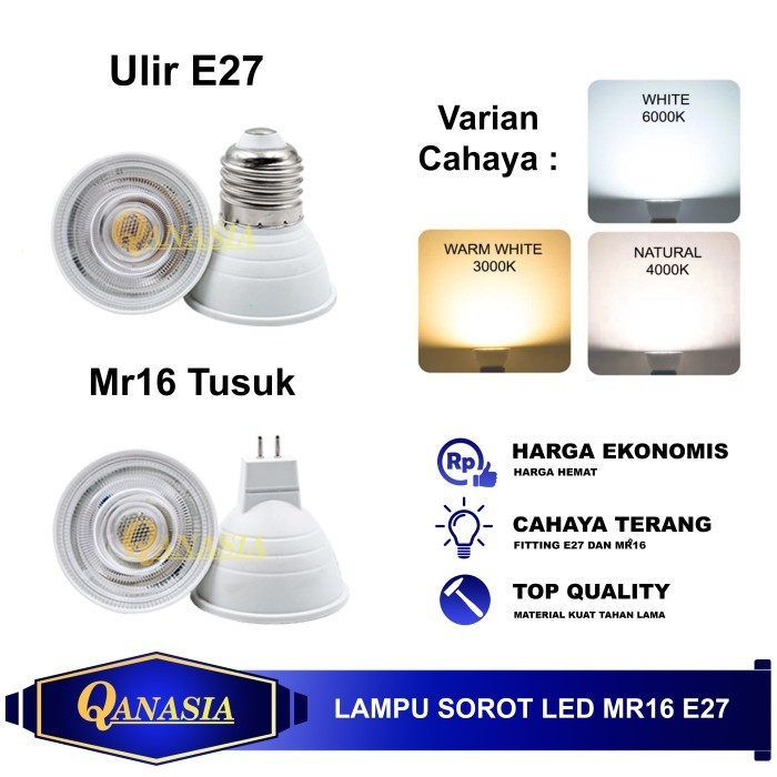 Jual Lampu Halogen Led E Mr Watt Watt Watt Bohlam Sorot Spot