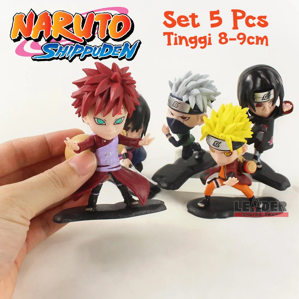 Jual ACTION FIGURE CHIBI NARUTO SASUKE KAKASHI ITACHI GAARA SET 5 PCS