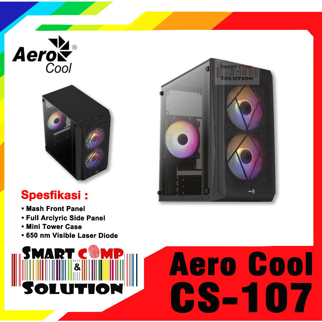 Jual Casing Aerocool Cs Cs Mini Tower Pc Case Mesh Acrylic M