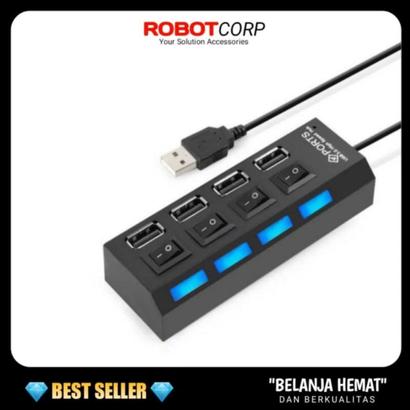 Jual Usb Hub Port Saklar Lh Output On Off Colokan Konektor