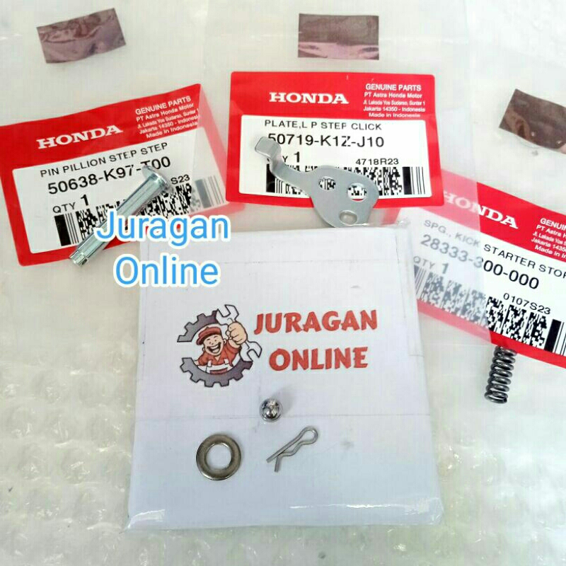 Jual Paket Step Kiri Plat Pin Ring Pelor Kawat Pengunci Footstep Pcx