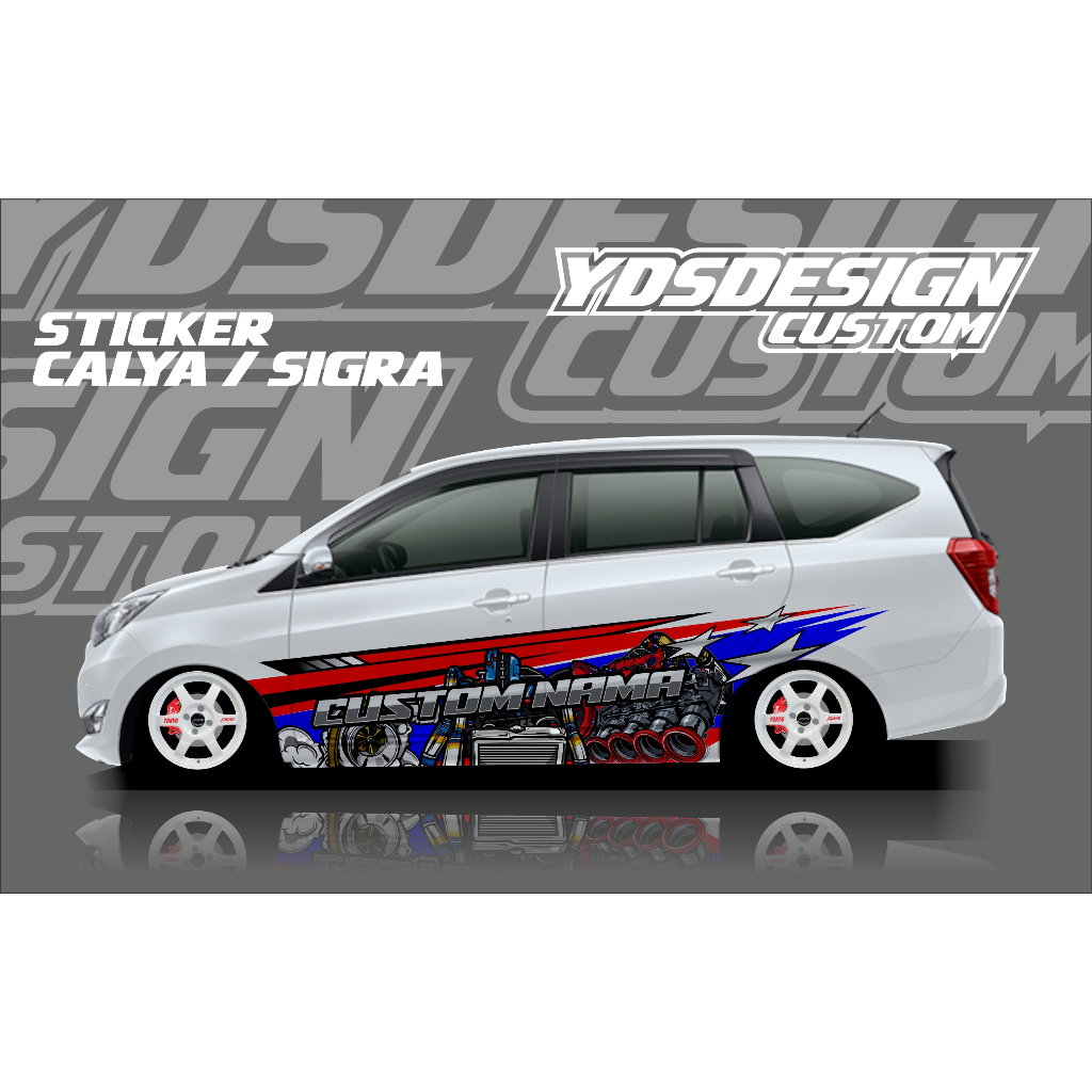 Jual STICKER DECAL SIGRA JAZZ YARIS CALYA DLL STIKER MOBIL SIGRA