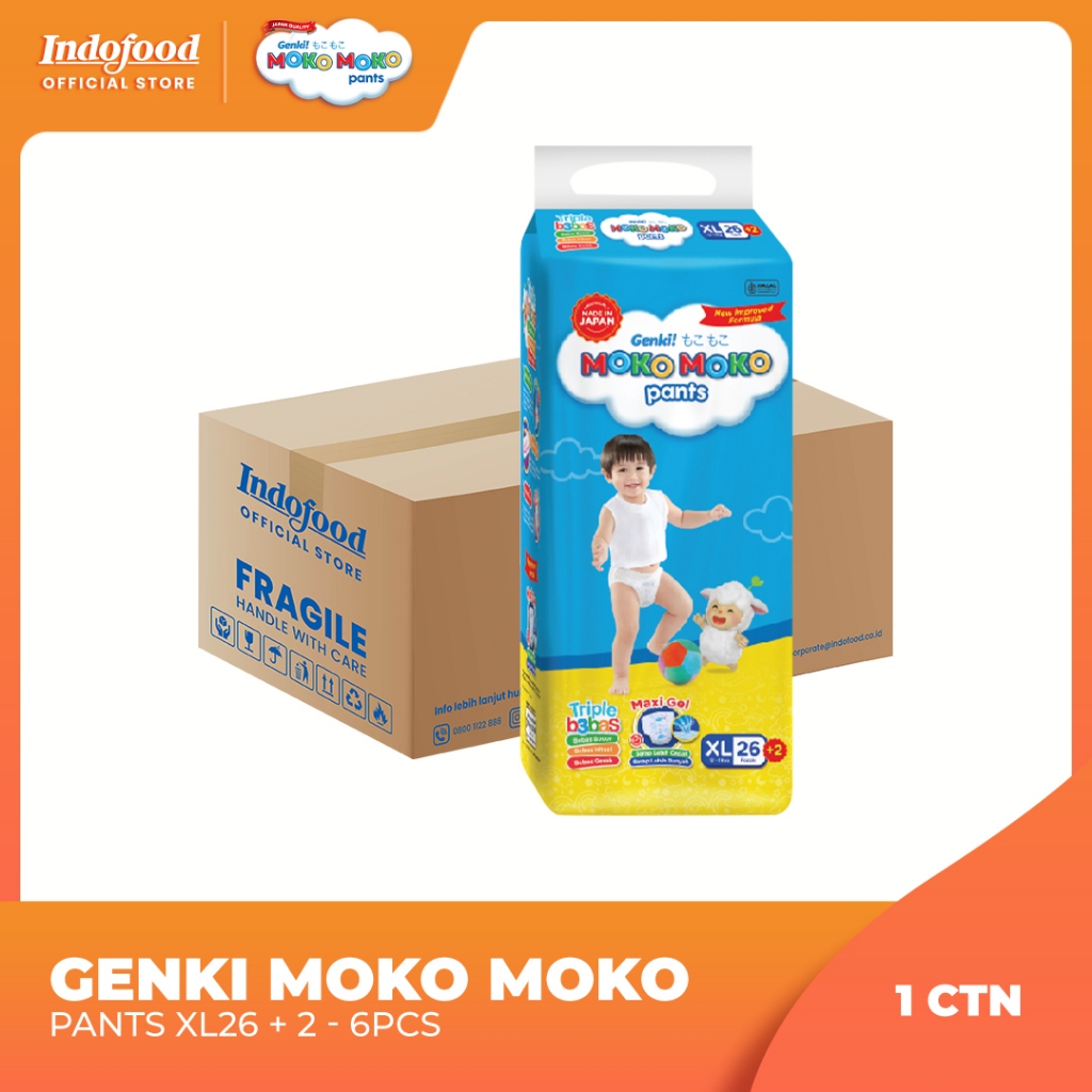 Jual Genki Moko Moko Pants Popok Celana Bayi XL26 2 1 Carton