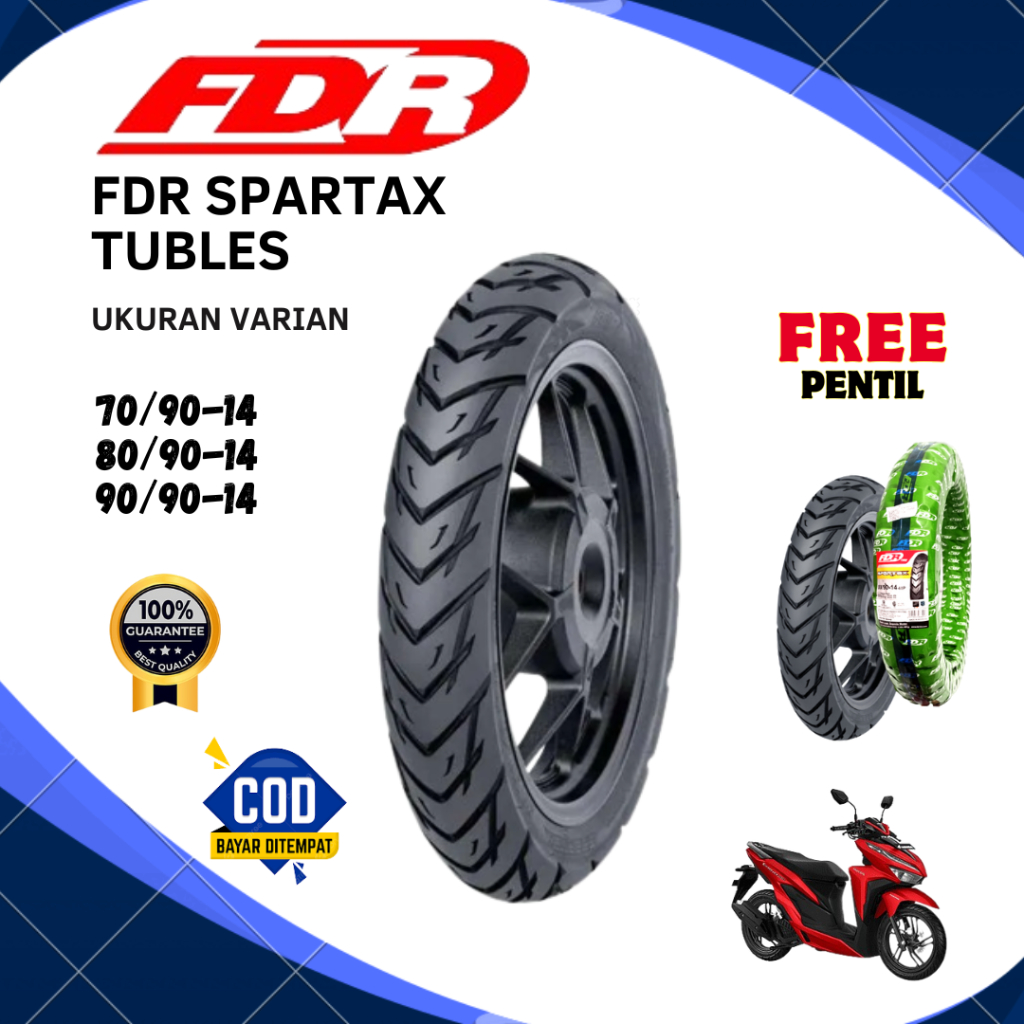 Jual BAN TUBLES FDR SPARTAX 70 90 14 80 90 14 90 90 14