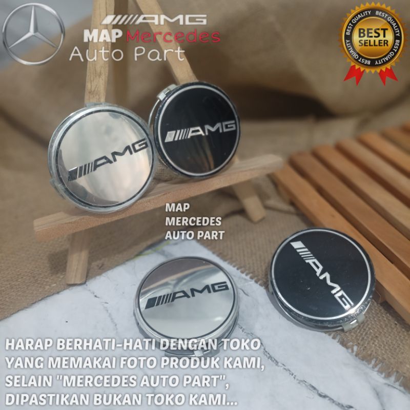 Jual DOP RODA TUTUP AS VELG EMBLEM AMG 75MM MERCEDES BENZ WHEEL CAP