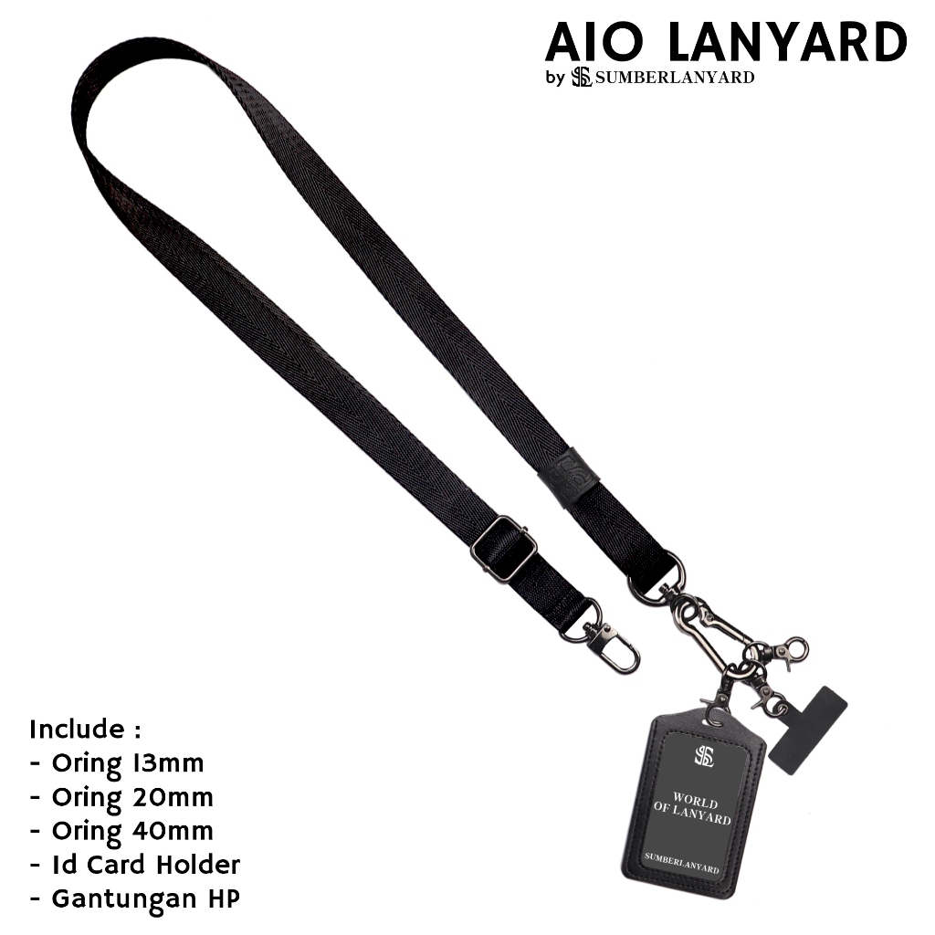 Jual Sumber Lanyard Tali Idcard Gantungan Hp Nylon Adjustable ALL IN