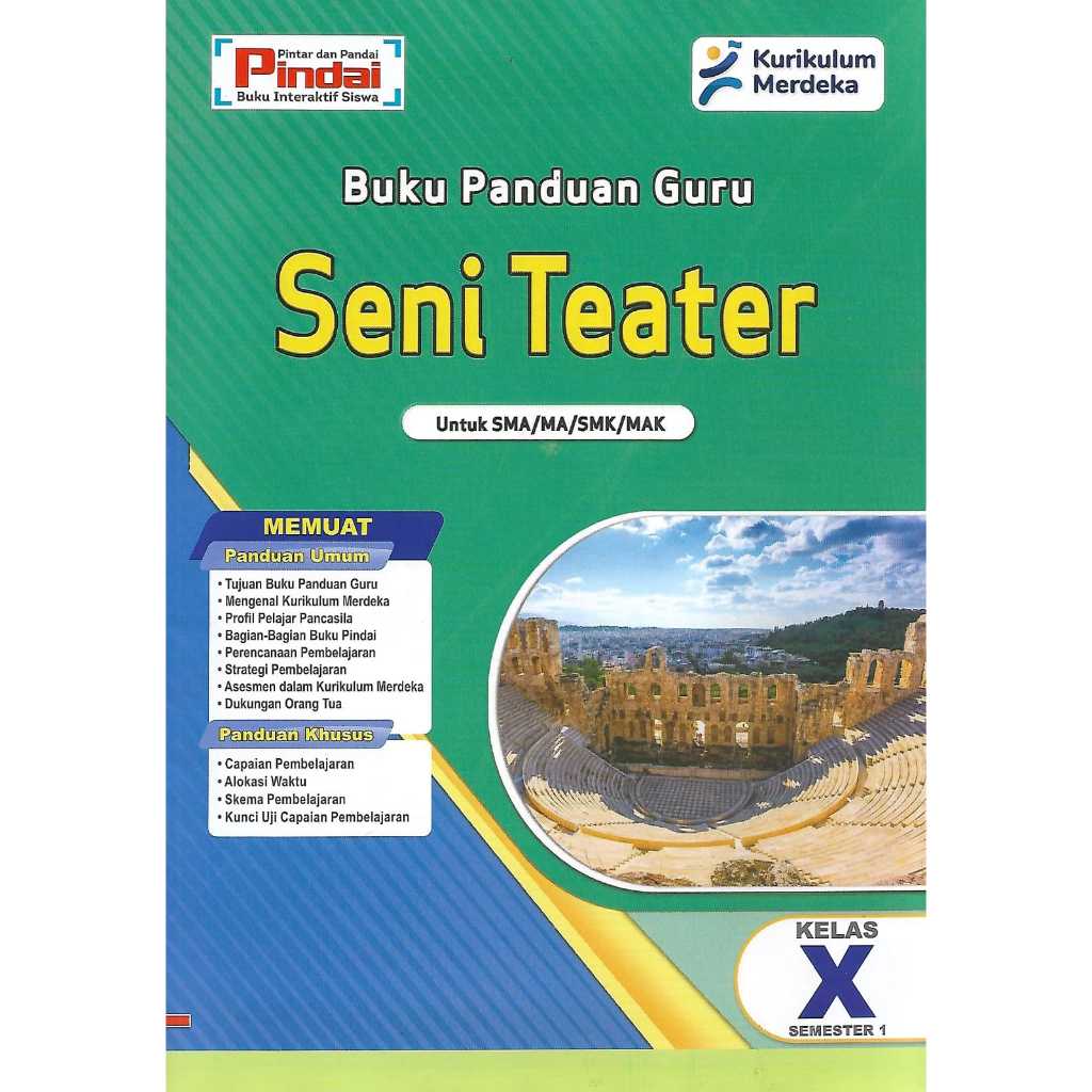 Jual Buku Panduan Guru Seni Teater Kelas 10 SMA MA SMK MAK Semester 1