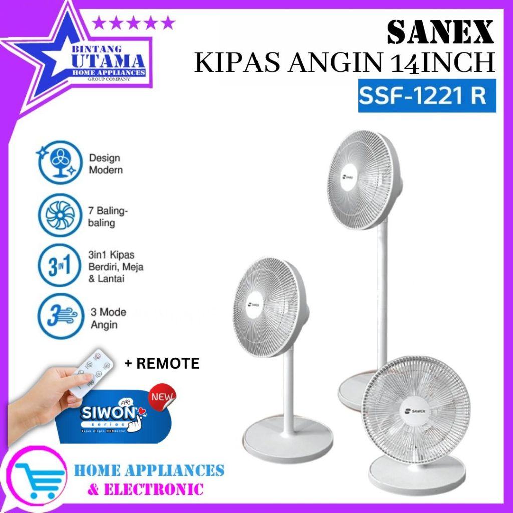 Jual Cod Kipas Angin Sanex In Stand Fan Desk Fan Remote