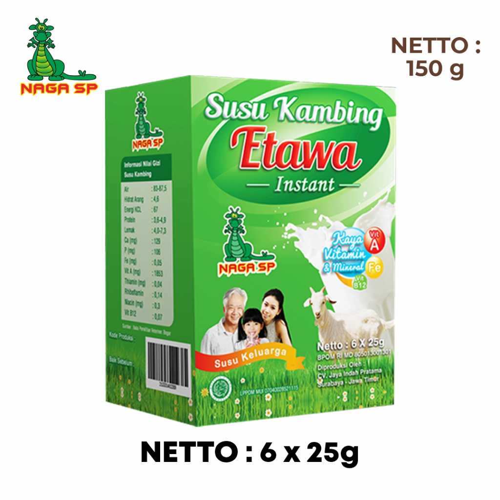 Jual Susu Kambing Etawa Bubuk Murni Naga Sp Kemasan Sachet Untuk