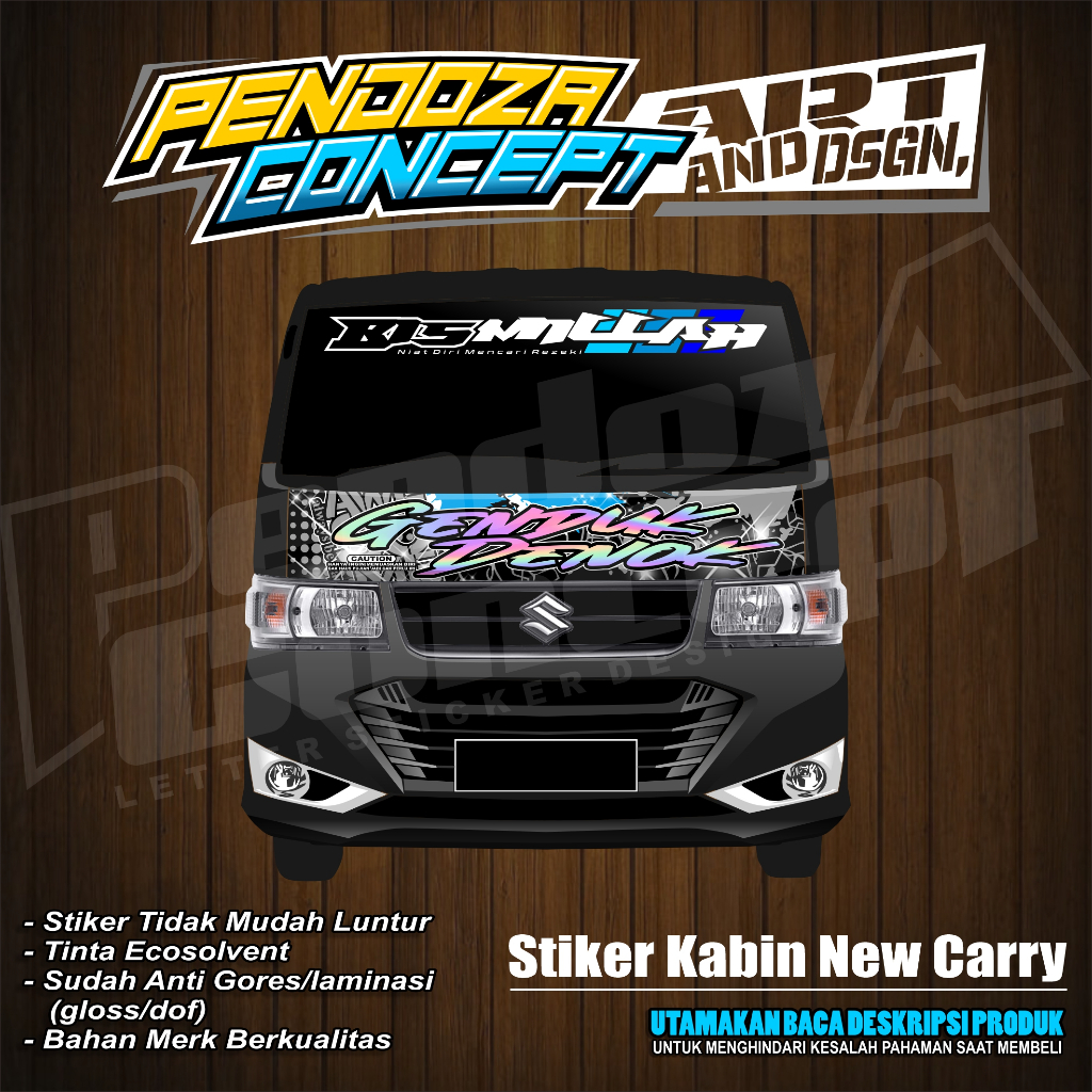 Jual Stiker Kabin Depan New Carry Tayo Stiker Decal Kabin Picup Stiker