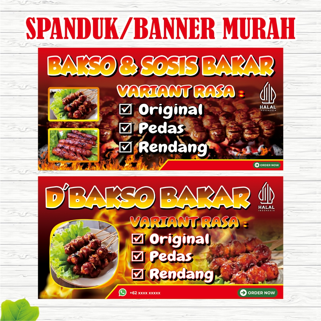 Jual Spanduk Banner Bakso Bakar Dan Sosis Bakar Shopee Indonesia