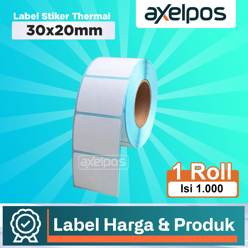 Jual LABEL BARCODE 30X20 Mm KERTAS STICKER DIRECT THERMAL 30 X 20 Mm