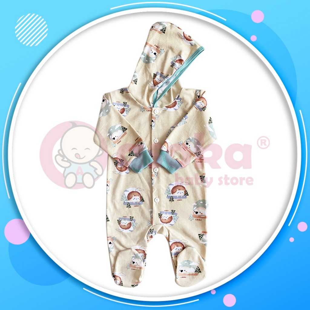 Jual Libby Baju Kodok Panjang Tutup Kaki Pakai Topi Jumper Bayi ASOKA