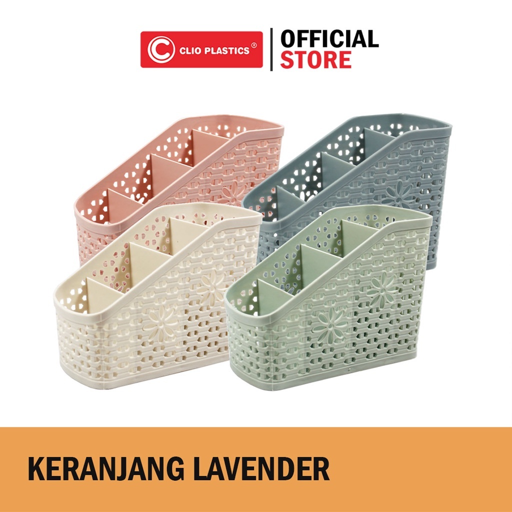 Jual Keranjang Clio Lavender 4 Sekat Storage Lavender Clio