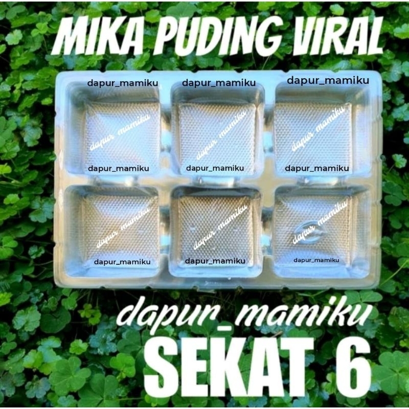 Jual Tray Mika Puding Viral Sekat 6 Tray Mika Puding Sekat Tatakan