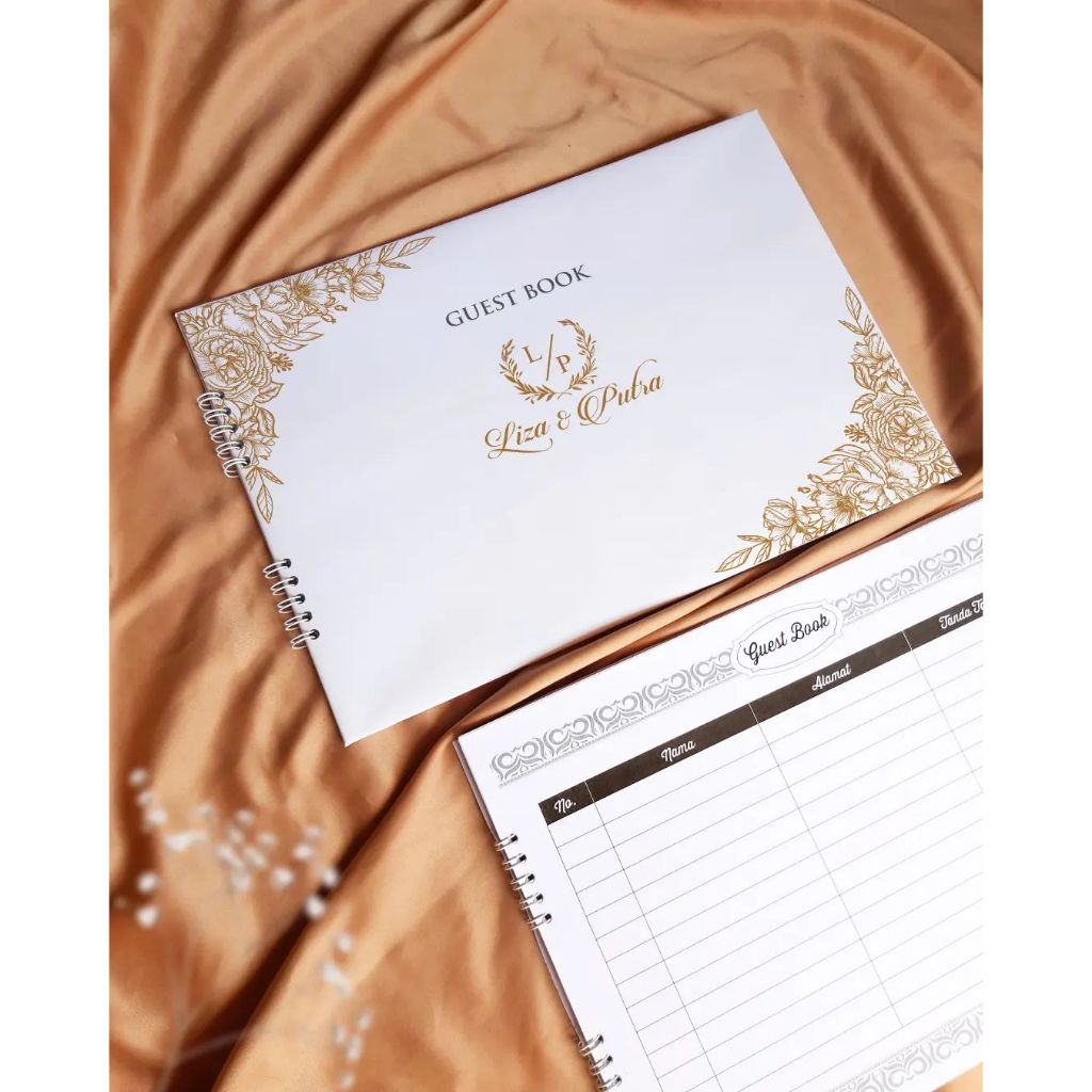 Jual Buku Tamu Custom Guest Book Pernikahan Wedding Shopee Indonesia