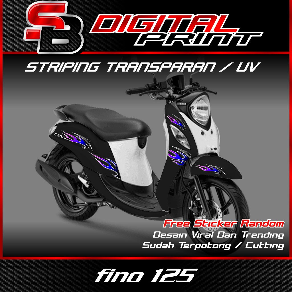 Jual Striping Transparan Fino 125 Striping Api Fino 125 Bahan