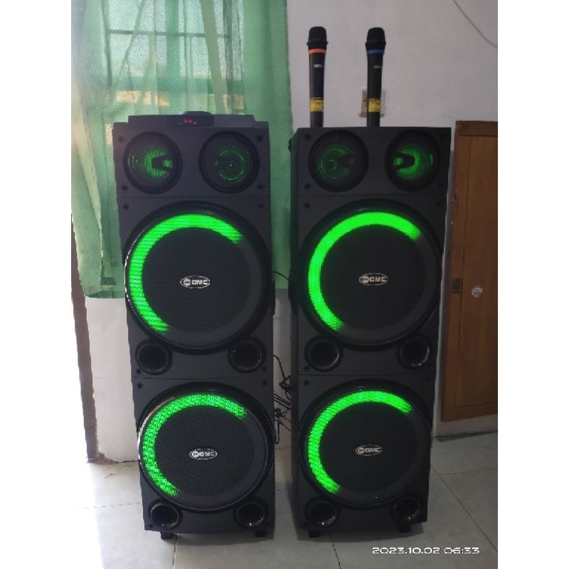 Jual Speaker Aktif GMC 899L 2 Mic Wireless USB Bluetooth Shopee