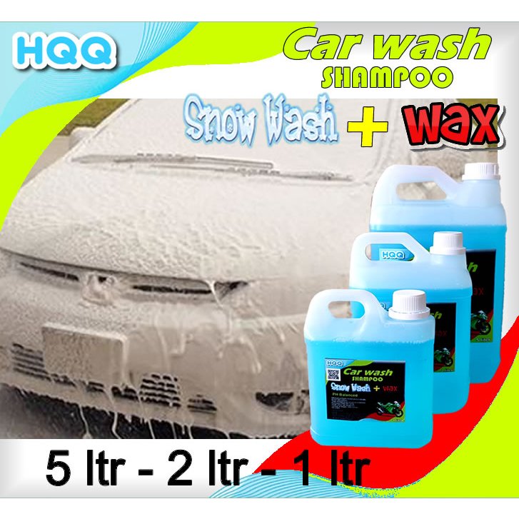 Jual HQQ SABUN CUCI MOBIL SNOW WASH WAX CAR WASH SHAMPOO 1 LITER