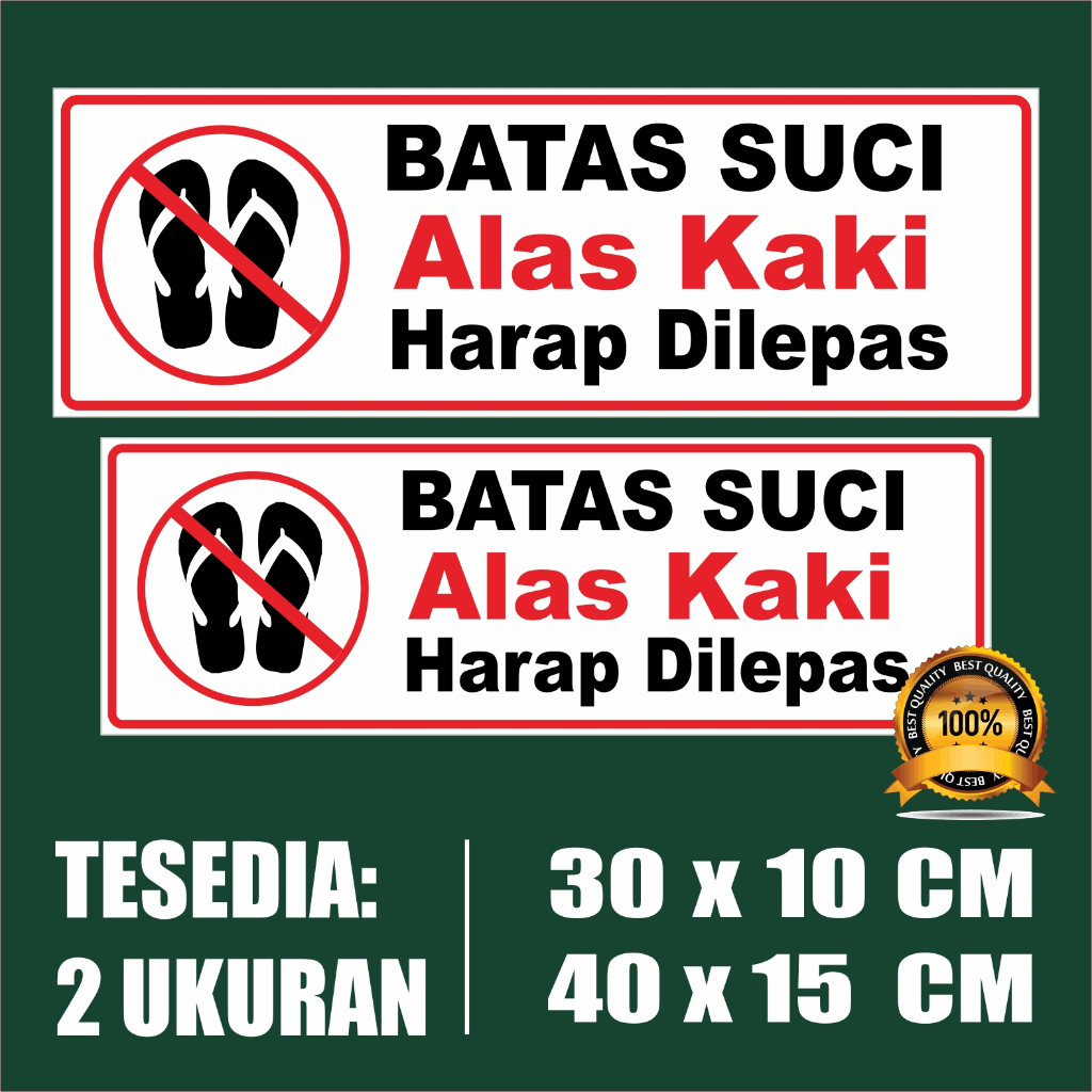 Jual STIKER ALAS KAKI HARAP DILEPAS STIKER BATAS SUCI Shopee Indonesia