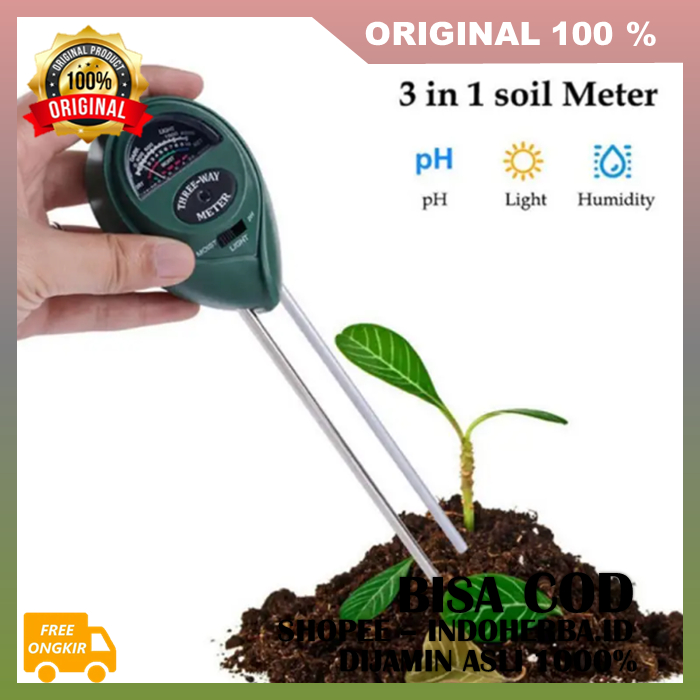 Jual In Soil Analyzer Moisture Ph Light Meter Alat Ukur Kelembaban