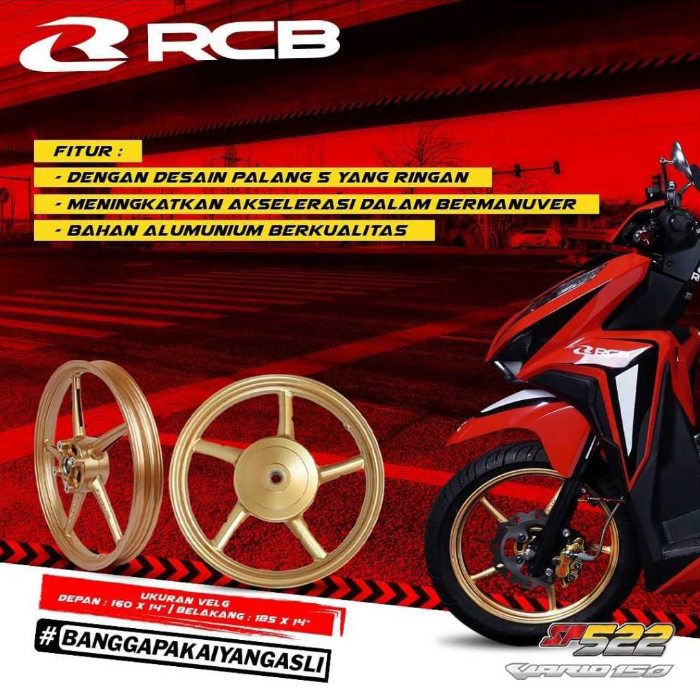 Jual Velg Rcb Sp Gold Vario Vario Ring Diameter