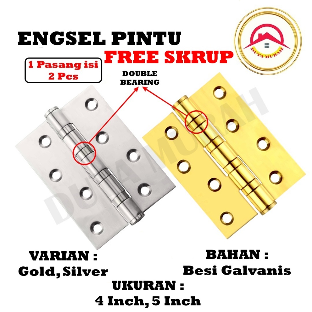 Jual Engsel Pintu Jendela Tebal 3 Inchi 4 Inchi 5 Inchi Steel Hinge