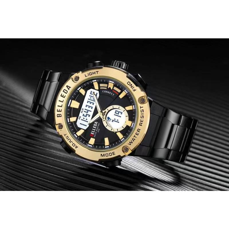 Jual Jam Tangan Pria Belleda Rantai Jam Tangan Pria Digital Analog