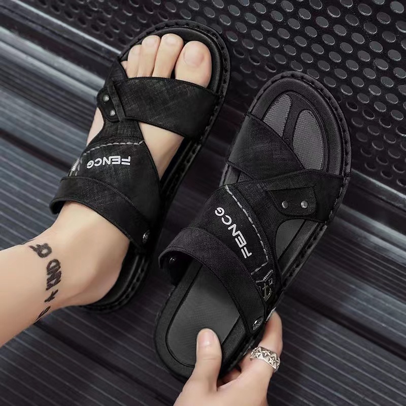 Jual Meinisi Z Sandal Pria Kulit Original Kasual Shopee Indonesia