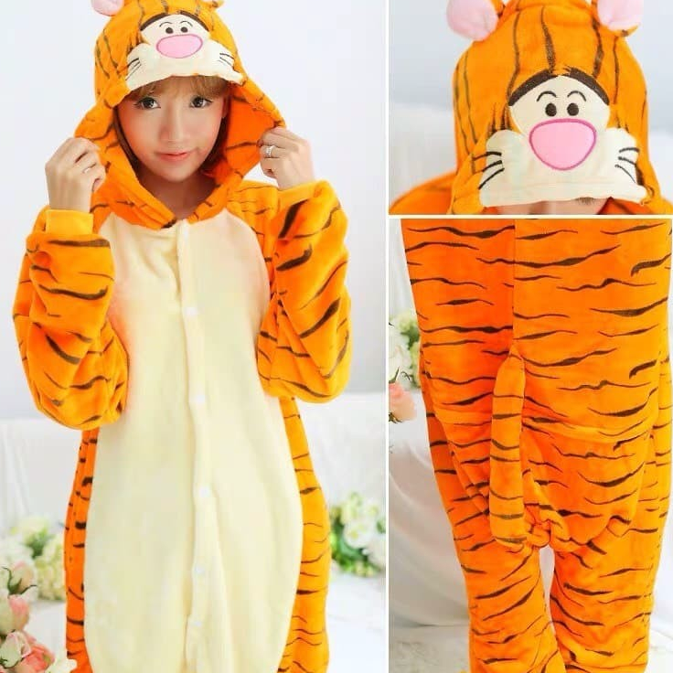 Jual Terbaru Baju Onesie Dino Totoro Koala Jerapah Penguin Stitch Sapi