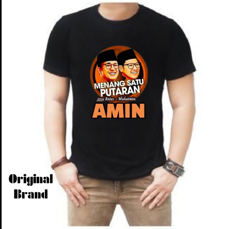 Jual Kaos Baju Anies Baswedan Amin Cotton Combed S Premium