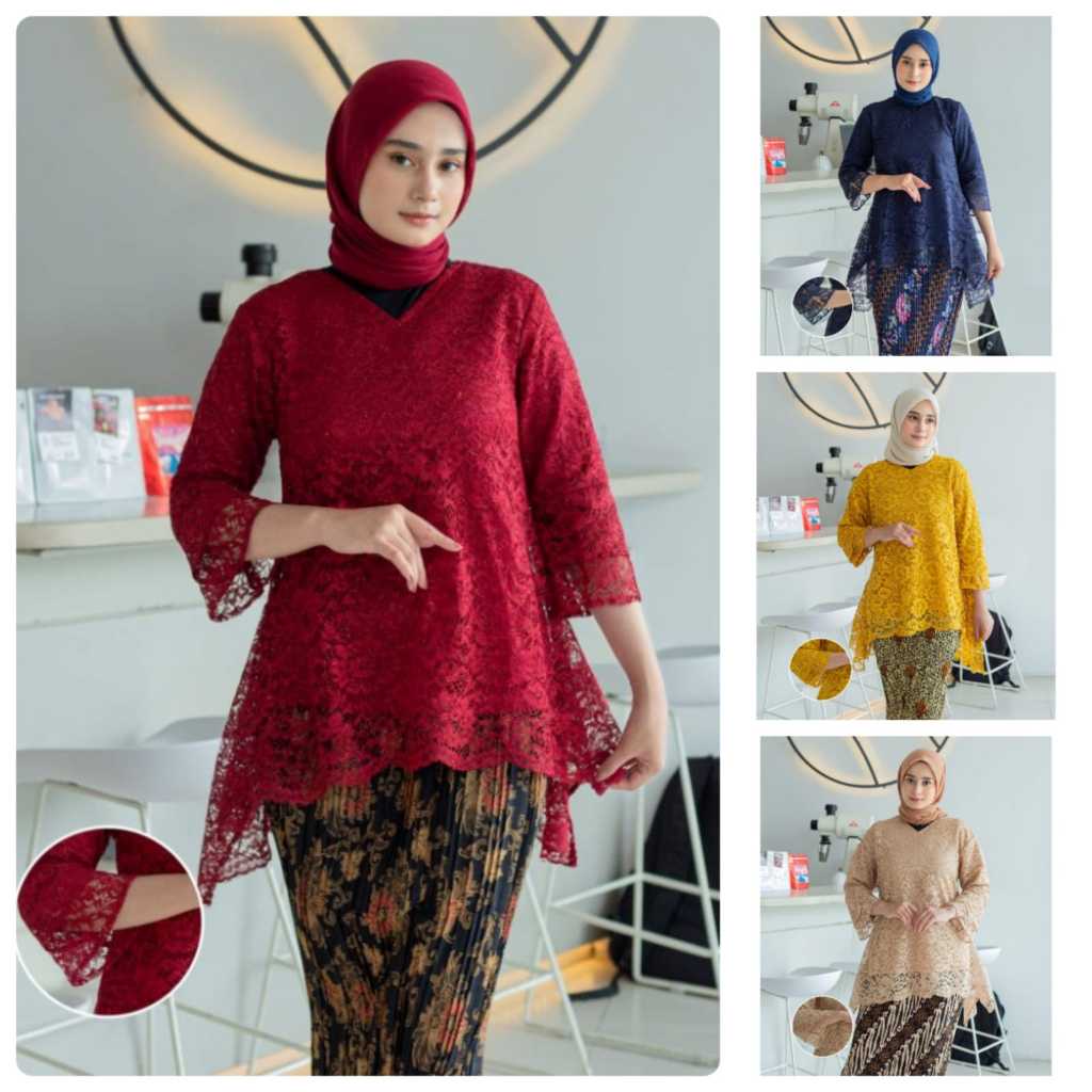 Jual Set Kebaya Rinjani Kebaya Rinjani Jumbo Kebaya Modern Brokat