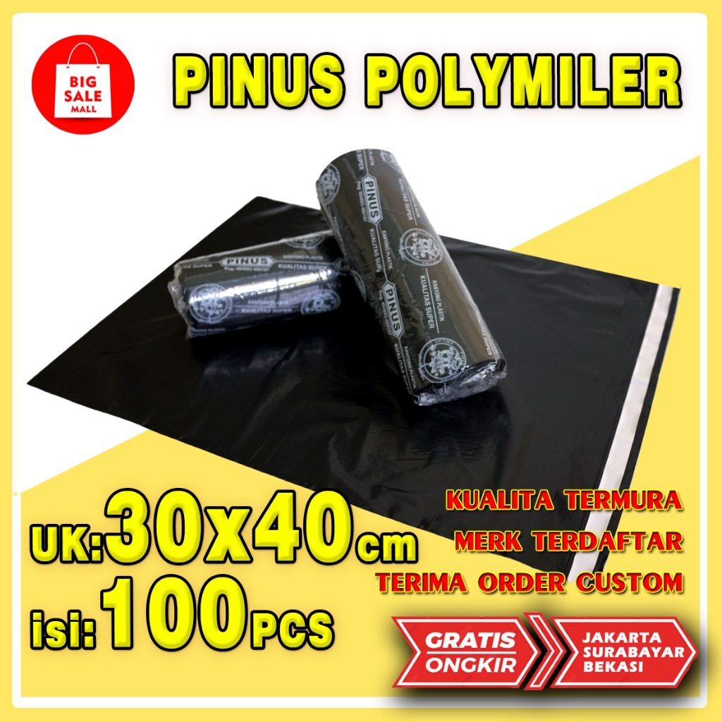 Jual Pinus Plastik Polymailer 30X40CM Isi100pcs Kantong Plastik Olshop