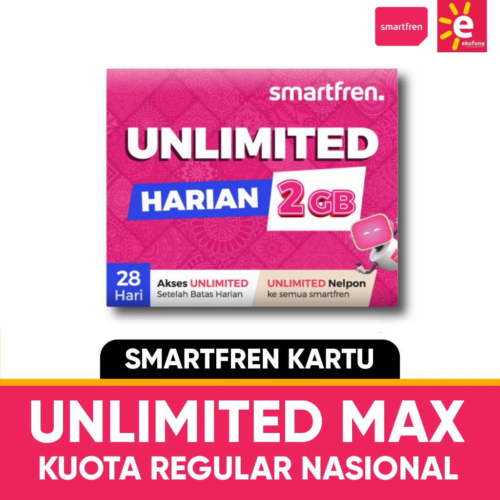 Jual Smartfren Unlimited Max Hari Kartu Shopee Indonesia