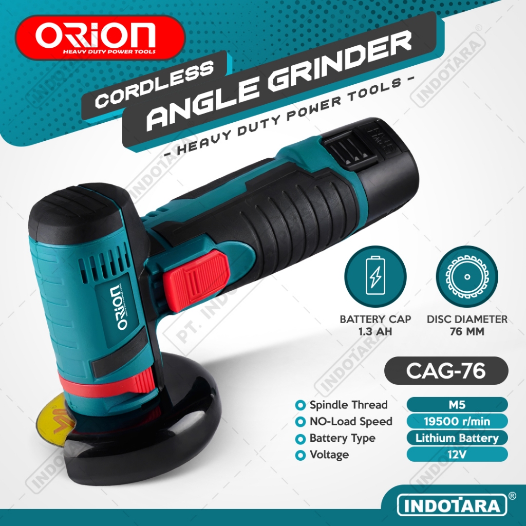 Jual Mesin Gerinda Baterai Tangan Cordless Angle Grinder Orion CAG 76